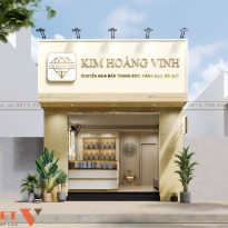 Thiết kế tiệm vàng Kim Hoàng Vinh 30m2 tại Nha Trang